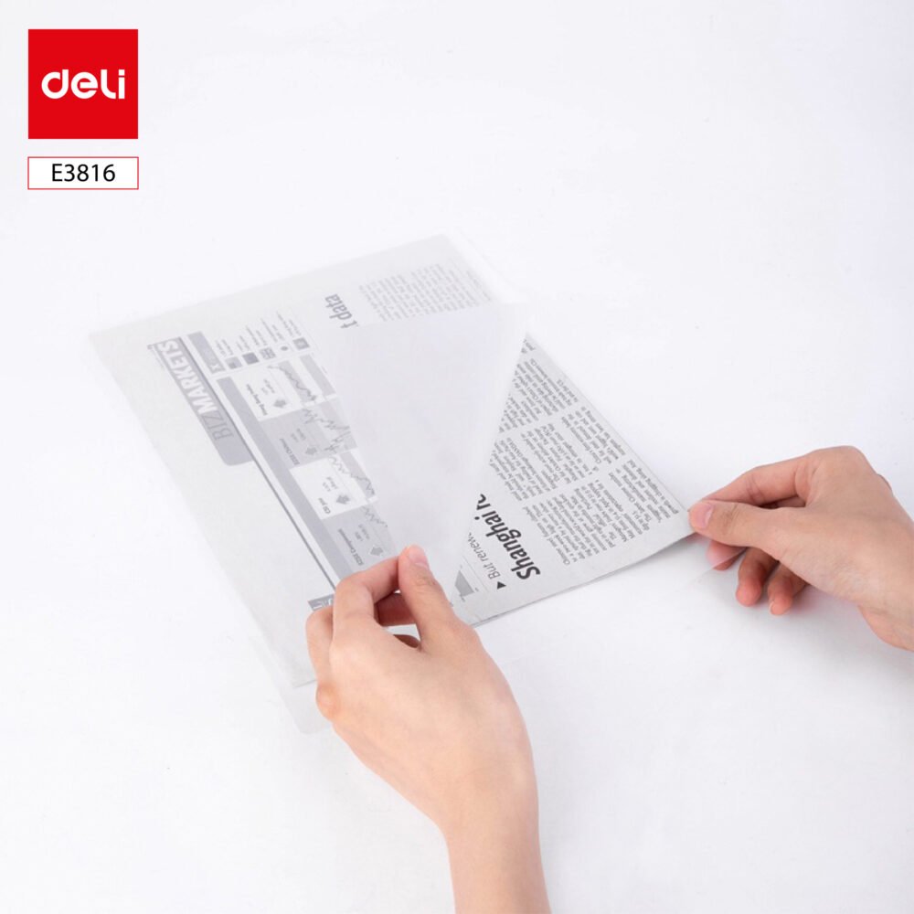 ديلي طبق لاصق تجليد حراري - قياس A4 - سماكة 80 ميكرون - شفاف E3816